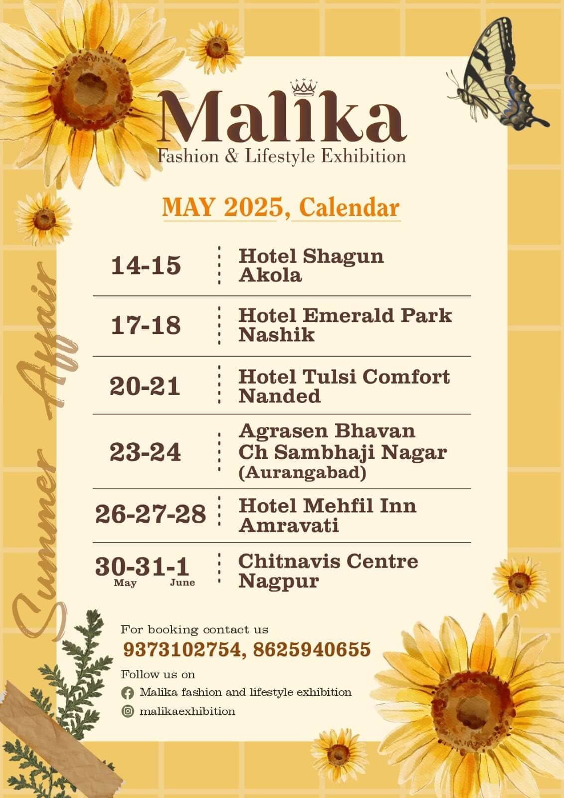 Malika Fashion & Lifestyle Exhibition Mega Diwali Show October 2024
